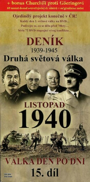 Deník 2. světové války (15. díl) - listopad 1940 (DVD) (papírový obal)