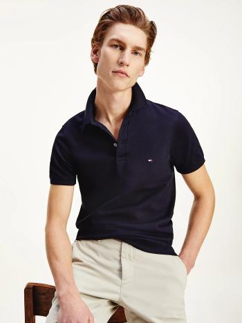 Tommy Hilfiger pánské tmavě modré polo tričko - M (DW5)