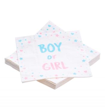 Chaks Servítky Baby Shower - Boy or Girl 20 ks