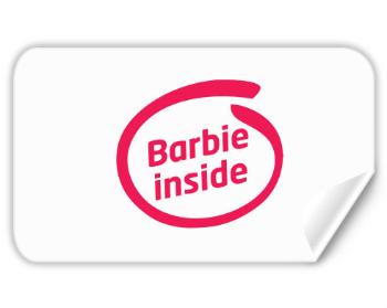 Samolepky obdelník Barbie inside