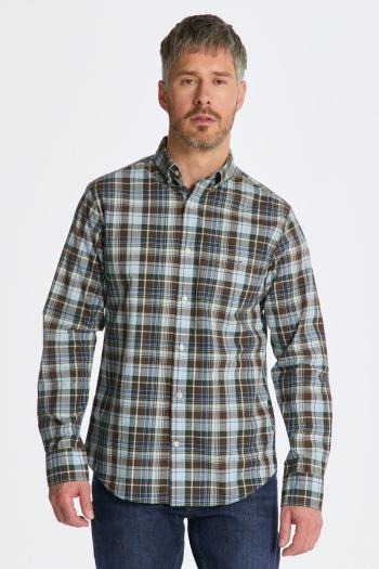 KOŠILE GANT REG POPLIN MEDIUM CHECK SHIRT RICH BROWN