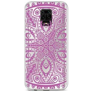 TopQ Kryt Xiaomi Redmi Note 9 Pro silikon Violet Mandala 52534 (Sun-52534)