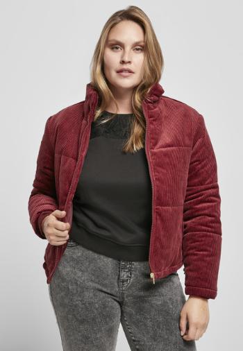 Urban Classics Ladies Corduroy Puffer Jacket burgundy - S