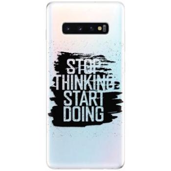 iSaprio Start Doing - black pro Samsung Galaxy S10+ (stadob-TPU-gS10p)