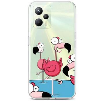 TopQ Kryt Realme C35 Cartoon Flamingos 74605 (Sun-74605)