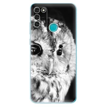 Odolné silikonové pouzdro iSaprio - BW Owl - Honor 9A