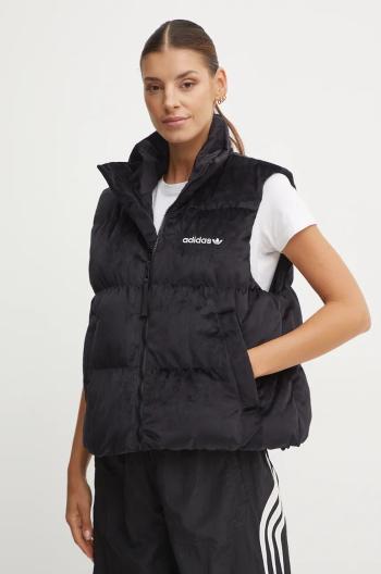 Péřová vesta adidas Originals Velvet Vest černá barva, JE7217