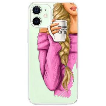 iSaprio My Coffe and Blond Girl pro iPhone 12 (coffblon-TPU3-i12)