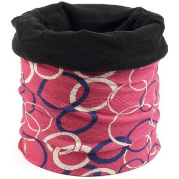 Finmark MULTIFUNCTIONAL SCARF WITH FLEECE Multifunkční šátek s fleecem, růžová, velikost