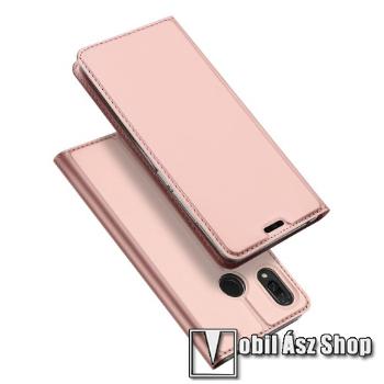 DUX DUCIS slim design notesz / mappa tok - ROSE GOLD - oldalra nyíló flip cover, asztali tartó funkció, szilikon belső, mágneses záródás - HUAWEI nova 3i / HUAWEI P Smart+ - GYÁRI