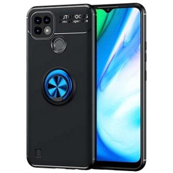 TopQ Realme C21 silikon černý s modrým prstenem 61729 (Sun-61729)