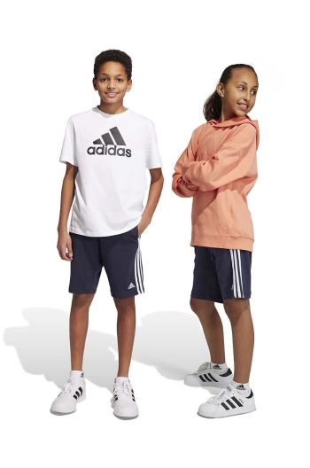 Dětské bavlněné šortky adidas U 3SN SHO tmavomodrá barva, s aplikací, HY4717