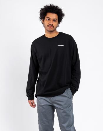 Tričko Patagonia M's L/S P-6 Logo Responsibili-Tee Black