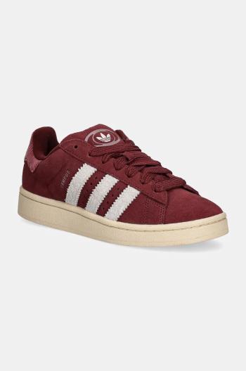 Semišové sneakers boty adidas Originals Campus 00s W vínová barva, IG2122