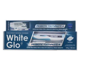 White Glo Probiotic bělicí zubní pasta 100 ml + kartáček