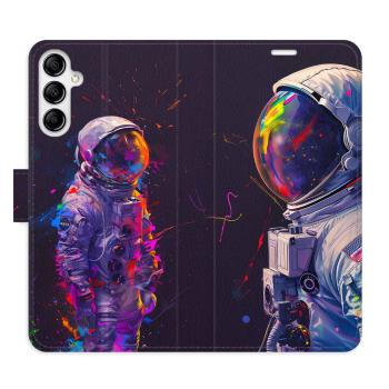 Flipové pouzdro iSaprio - Neon Astronaut 02 - Samsung Galaxy A14 / A14 5G