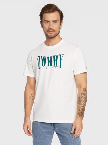 Tommy Jeans pánské bílé tričko - L (YBR)