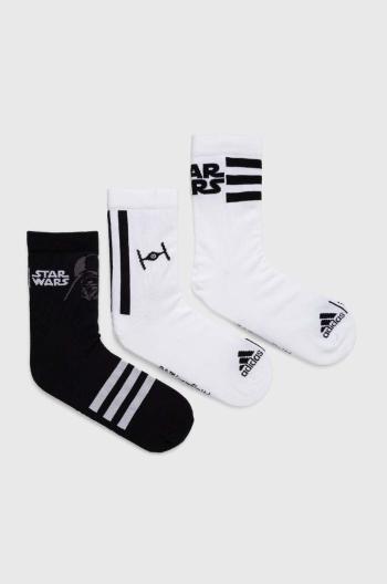 Dětské ponožky adidas Performance x Star Wars 3-pack bílá barva