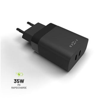 FIXED PD Rapid Charge s 2x USB-C výstupem a podporou Power Delivery 3.0 35W černá (FIXC35-2C-BK)