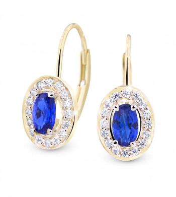 Cutie Jewellery Půvabné náušnice s třpytivými zirkony Z8049-55-X-1 modrá