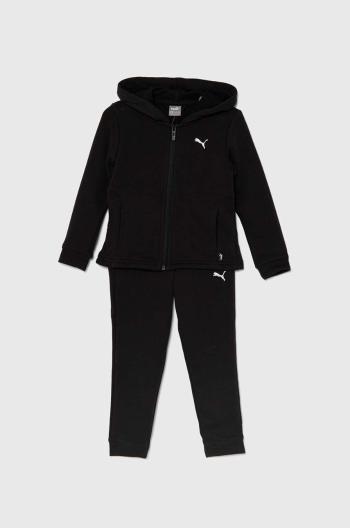 Dětská tepláková souprava Puma Hooded Sweat Suit TR cl G černá barva