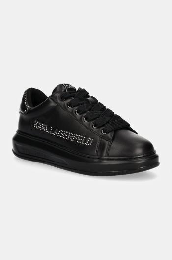 Kožené sneakers boty Karl Lagerfeld KAPRI MENS černá barva, KL52567