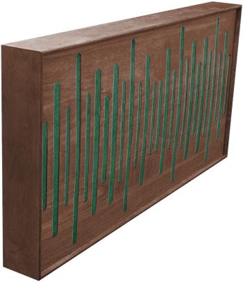 Mega Acoustic FiberExcellentPRO120 Walnut/Green Absorpční dřevěný panel