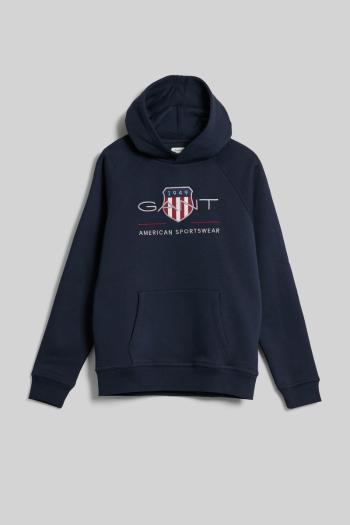 MIKINA GANT ARCHIVE SHIELD HOODIE EVENING BLUE
