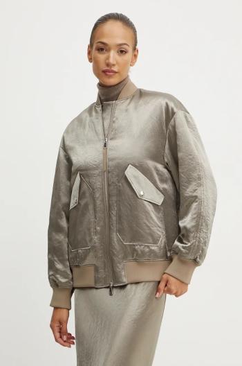 Bomber bunda Max Mara Leisure zelená barva, přechodná, 2426486048600