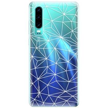 iSaprio Abstract Triangles 03 - white pro Huawei P30 (trian03w-TPU-HonP30)