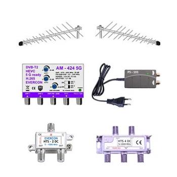 EVERCON anténní komplet pro 6 TV Emme Esse KOM-424-101-6 (8594208421160)