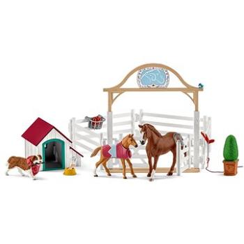 Schleich Hostující koně, Hannah s fenkou Ruby 42458 (4059433574295)