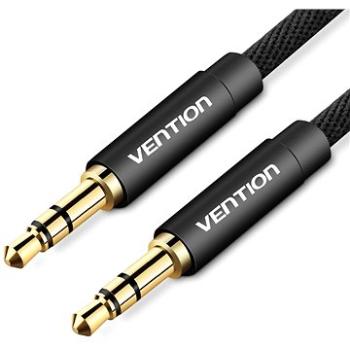 Vention Fabric Braided 3.5mm Jack Male to Male Audio Cable 0.5m Black Metal Type (BAGBD)