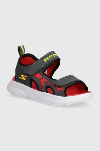 Dětské sandály Skechers RAZOR SPLASH šedá barva