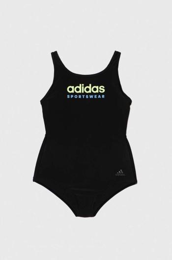 Jednodílné dětské plavky adidas Performance černá barva