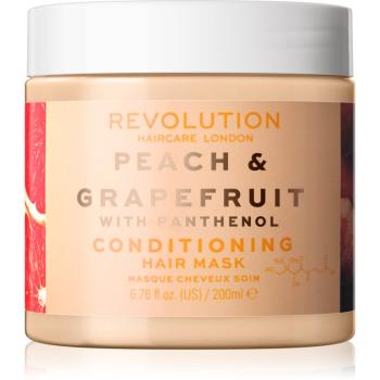 Revolution Haircare Hair Mask Peach & Grapefruit hydratační a rozjasňující maska na vlasy 200 ml