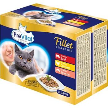 Prevital NATUREL dušené filetky v omáčce 12 × 85 g (5999566110184)