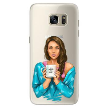 Silikonové pouzdro iSaprio - Coffe Now - Brunette - Samsung Galaxy S7 Edge