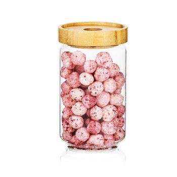 Recipient de sticlă 4Home pentru alimente cu  capac Bamboo Style, 800 ml, 800 ml