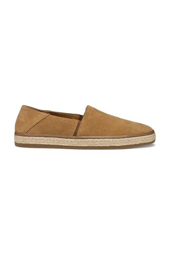 Semišové espadrilky Geox U PANTELLERIA hnedá farba, U55DWA 00022 C6018