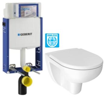 GEBERIT KOMBIFIX ECO, nádržka UP 320 bez tlačítka + WC JIKA LYRA PLUS RIMLESS + SEDÁTKO DURAPLAST 110.302.00.5 LY1