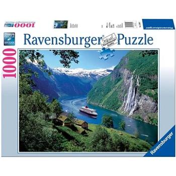 Ravensburger puzzle 158041 Norský fjord 1000 dílků  (4005556158041)