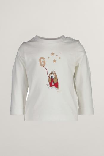 TRIČKO GANT DOG AND STARS GRAPHIC LS TOP EGGSHELL