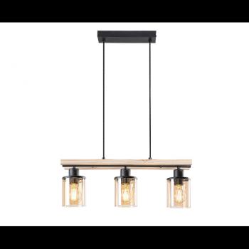 LED lámpatest , függeszték , mennyezeti , 3x25W , fekete , Rábalux , NIYLAH