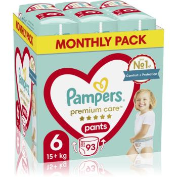 Pampers Premium Care Pants Monthly Pack Size 6 jednorázové plenkové kalhotky 15+ kg 93 ks