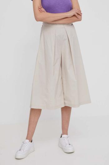 Kalhoty Bomboogie dámské, béžová barva, střih culottes, high waist, PW8491TCPA4