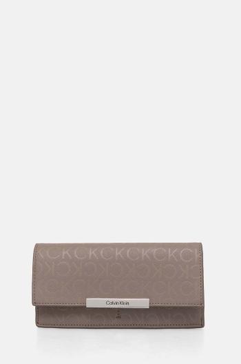 Peněženka Calvin Klein šedá barva, K60K612444