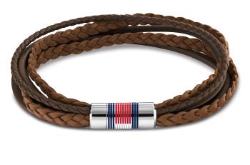 Tommy Hilfiger Luxusní pánský náramek z hnědé kůže Multi Layer 2790425