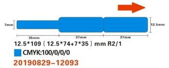 Niimbot štítky na kabely RXL A2K18638501, 12,5x109mm 65ks Blue pro D11 a D110