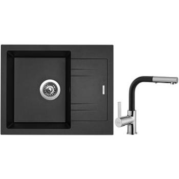 SINKS LINEA 600 N Metalblack + SINKS ENIGMA S GR (LI60074NENSGR74)